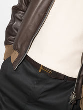 T logo-buckle leather belt